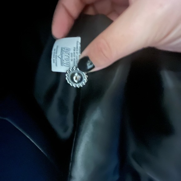 SUPER CUTE Stampede Ruidoso Leather / Suede Fringed Jacket, size 14 - Picture 6 of 8